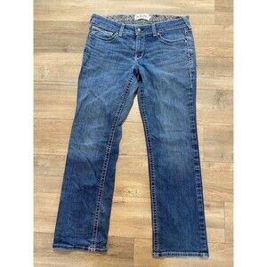 Ariat Real Jeans Womens 33R Boot Cut Mid Rise Stretch Western Cowboy Blue Denim